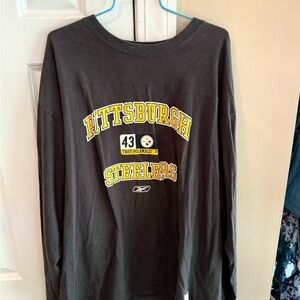 VINTAGE Reebok Pittsburgh Steelers Black Long Sleeve Shirt